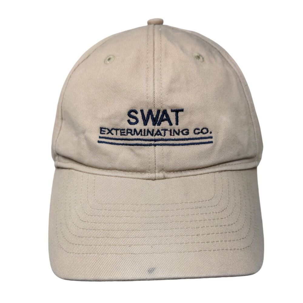 Swat Exterminating Co. Strapback Hat Tan One Size Classic Cut Ultra Club